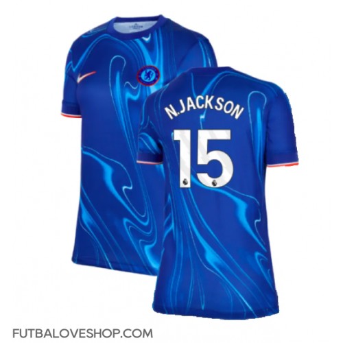 Dres Chelsea Nicolas Jackson #15 Domáci pre Ženy 2024-25 Krátky Rukáv